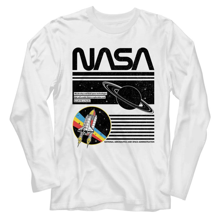 NASA - Saturn Long Sleeve Boyfriend Tee - HYPER iCONiC.