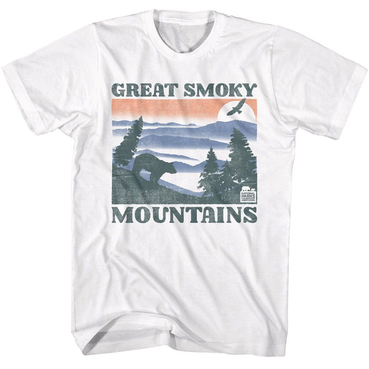 National Parks - GSM Bear And Mtns T-Shirt - HYPER iCONiC.