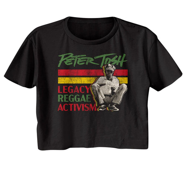 Peter Tosh - Legacy Reggae Activism Womens Crop Tee - HYPER iCONiC.