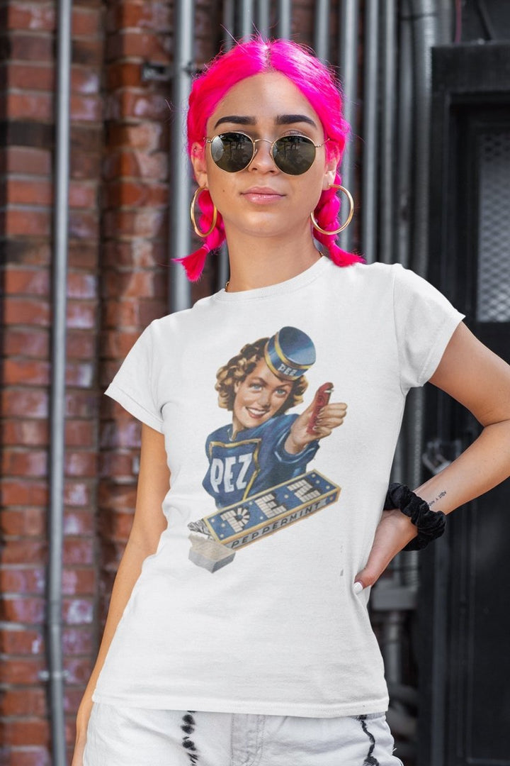 PEZ Vintage PEZ Girl Womens T-Shirt - HYPER iCONiC