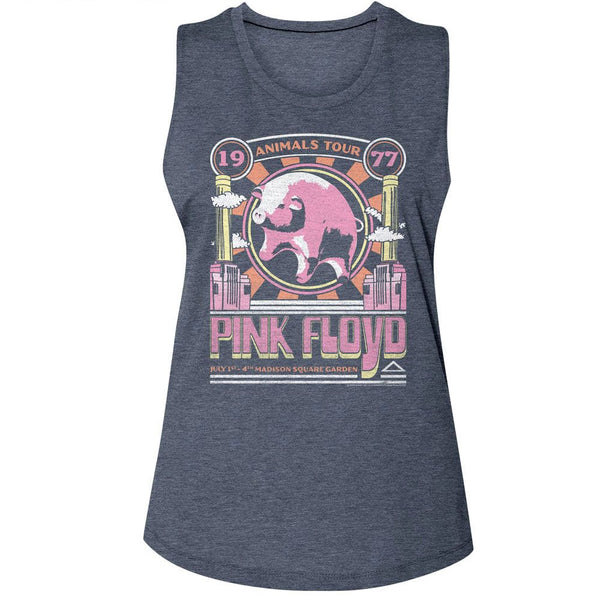 Pink Floyd - Animals Tour 1977 Womens Muscle Tank Top - HYPER iCONiC.