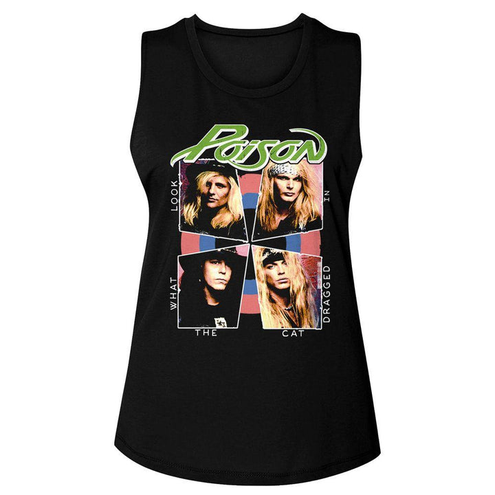 Poison Cat Dragged In Womens Muscle Tank Top - HYPER iCONiC