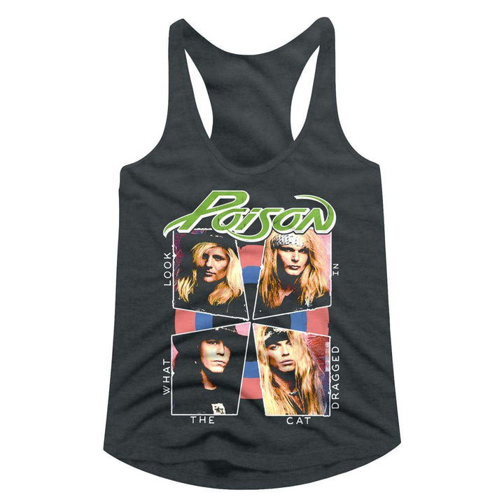 Poison Cat Dragged In Womens Racerback Tank - HYPER iCONiC