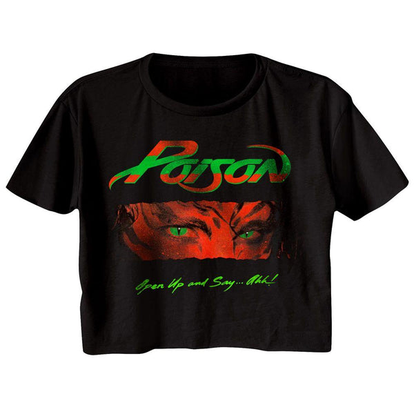 Poison Open Up And Say Ahh Womens Crop Tee - HYPER iCONiC