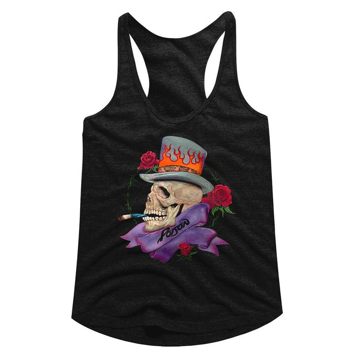 Poison Skull Smokin Poison Womens Racerback Tank - HYPER iCONiC