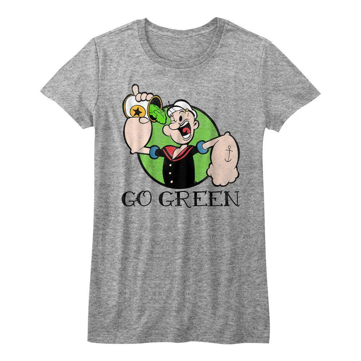 Popeye Go Green Womens T-Shirt - HYPER iCONiC