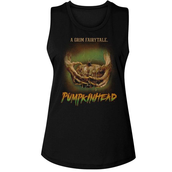 Pumpkinhead - Claws Holding A Nasty Pumpkin Womens Muscle Tank Top - HYPER iCONiC.