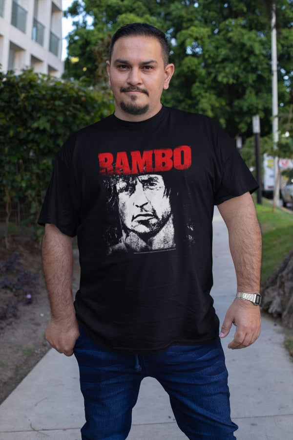 Rambo Rd & Wht T-Shirt - HYPER iCONiC