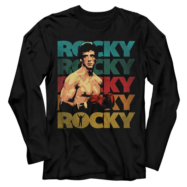 Rocky - 70s Colors Long Sleeve Boyfriend Tee - HYPER iCONiC.