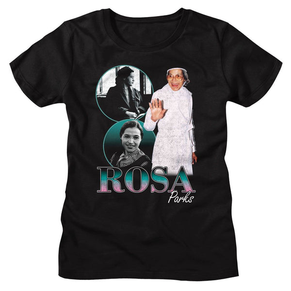 Rosa Parks - Collage Womens T-Shirt - HYPER iCONiC.