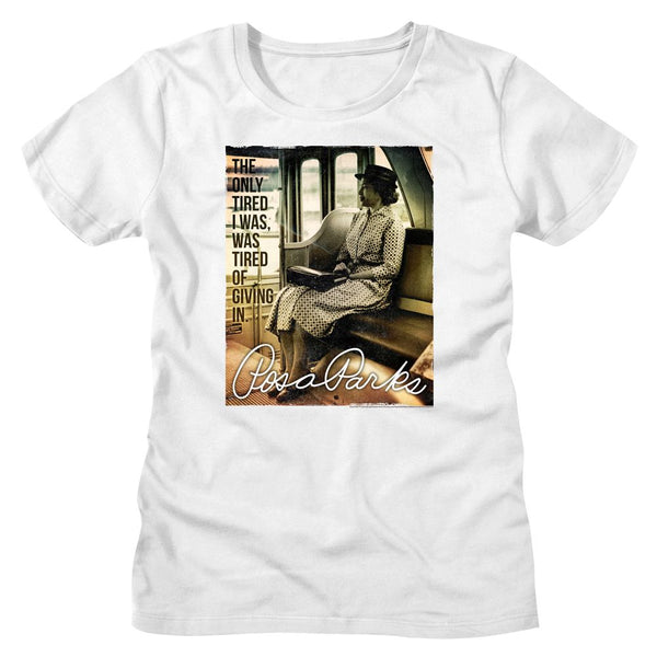 Rosa Parks - The Only Tired Womens T-Shirt - HYPER iCONiC.