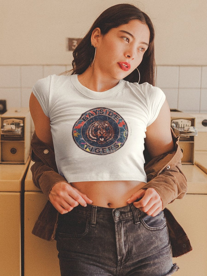 Saved By The Bell 80S Logo Womens Crop Tee - HYPER iCONiC.