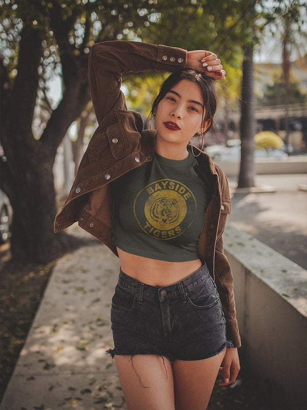 Saved By The Bell Bayside Logo Womens Crop Tee - HYPER iCONiC.