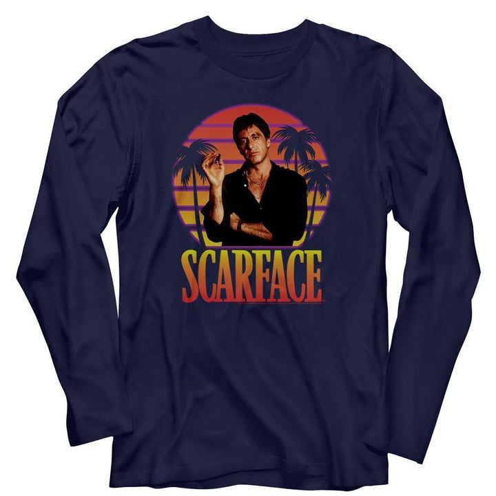 Scarface Miami Sunset Long Sleeve Boyfriend Tee - HYPER iCONiC