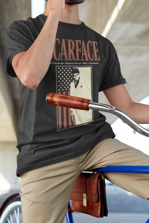 Scarface Scarfacewithflag T-Shirt - HYPER iCONiC