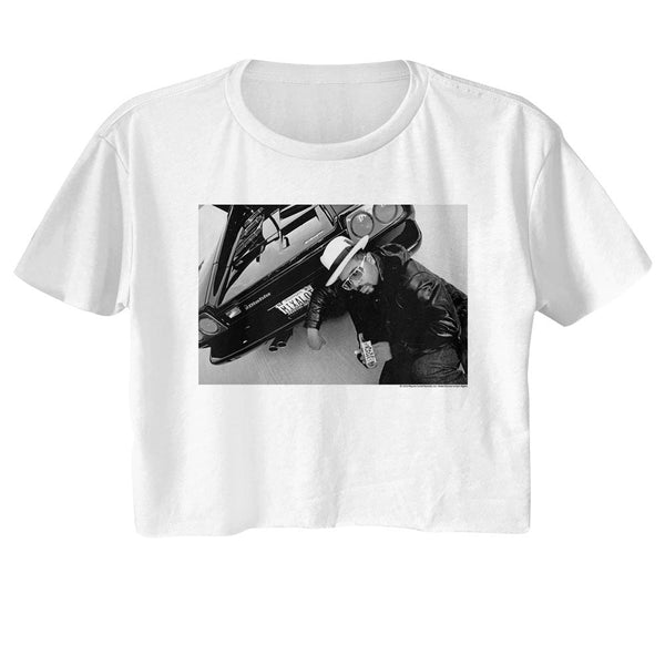 Sir Mix A Lot - BW Car Pic Womens Crop Tee - HYPER iCONiC.