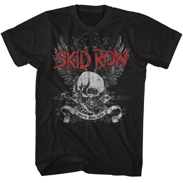 Skid Row Skull & Wings T-Shirt - HYPER iCONiC