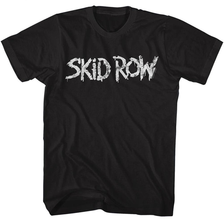 Skid Row Whitish Logo Boyfriend Tee - HYPER iCONiC
