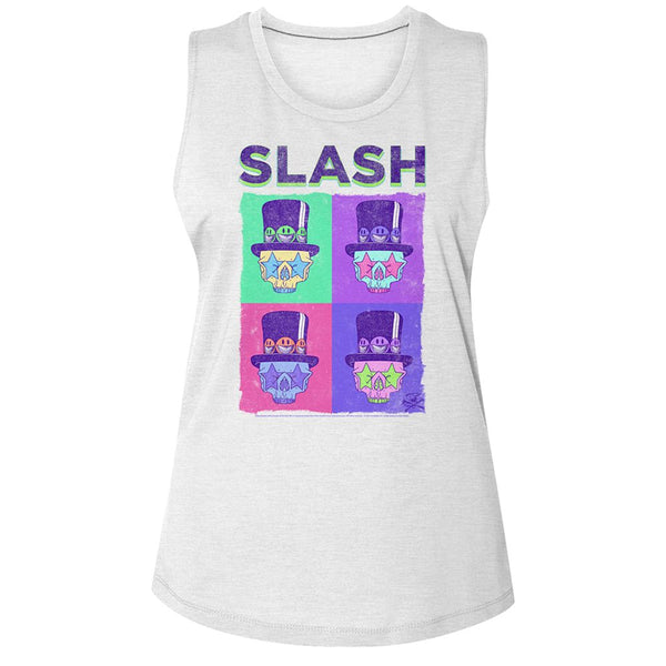 Slash - Skull Boxes Slub Womens T-shirt - HYPER iCONiC.