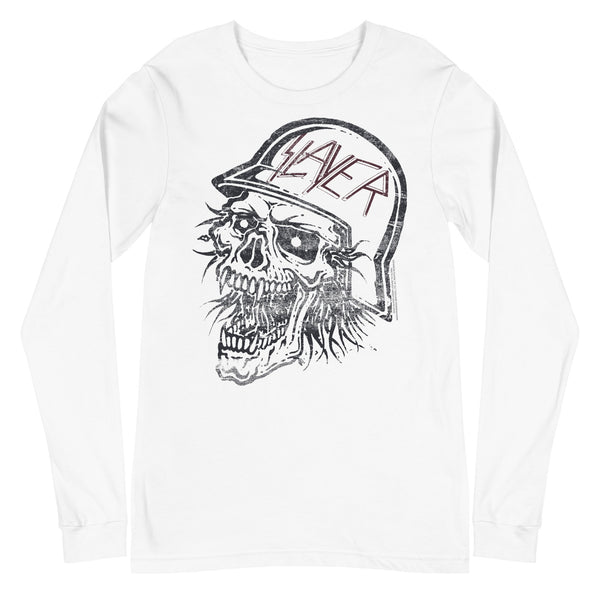 Slayer Stamped Skull Long Sleeve T-Shirt - HYPER iCONiC.