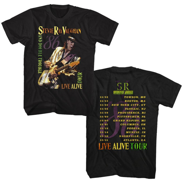 Stevie Ray Vaughan - Live Alive Tour Boyfriend Tee - HYPER iCONiC.