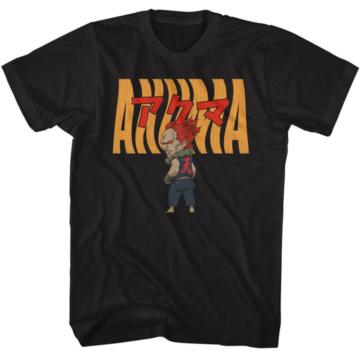Street Fighter - Akuma Warped Text T-Shirt - HYPER iCONiC.