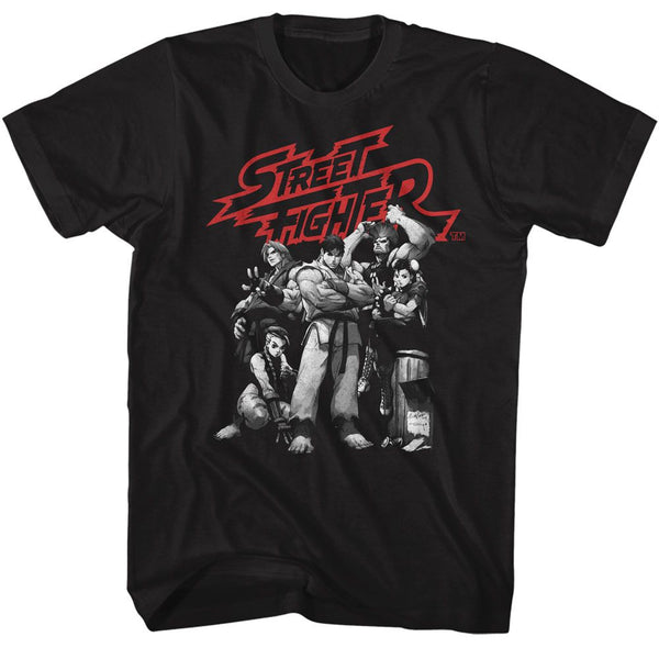 Street Fighter - BW Character Group Boyfriend Tee - HYPER iCONiC.