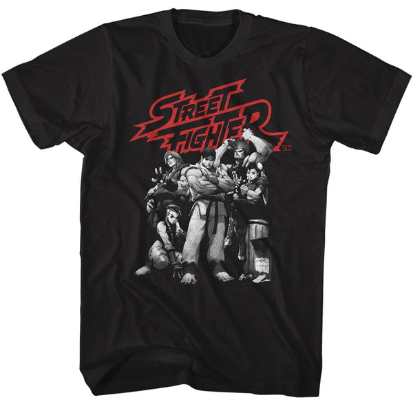 Street Fighter - BW Character Group T-Shirt - HYPER iCONiC.