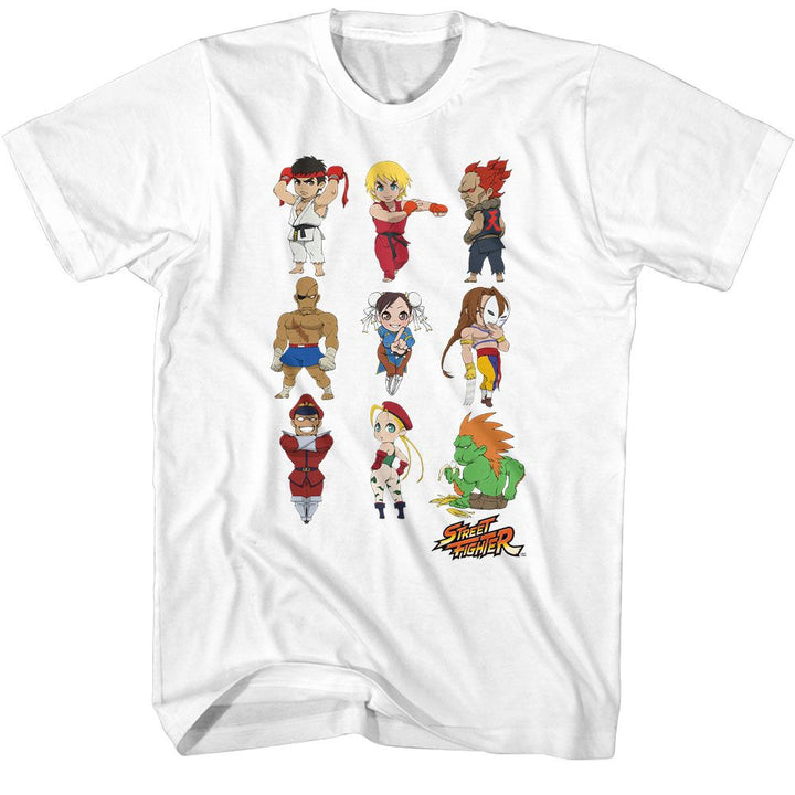 Street Fighter - Chibi Characters Stacked Boyfriend Tee - HYPER iCONiC.