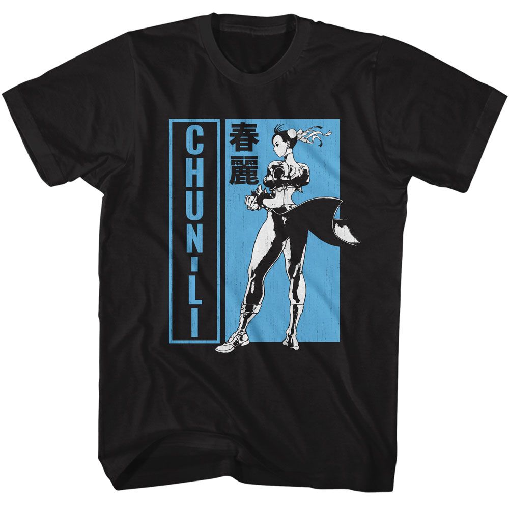 Street Fighter - Chun Li BW Character Pose Boyfriend Tee – HYPER iCONiC.