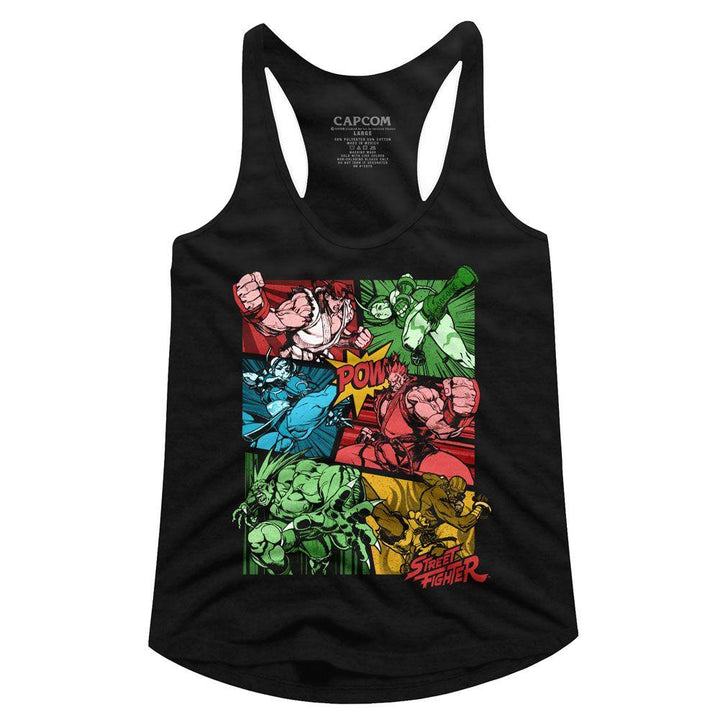 Street Fighter Comic Womens Racerback Tank - HYPER iCONiC