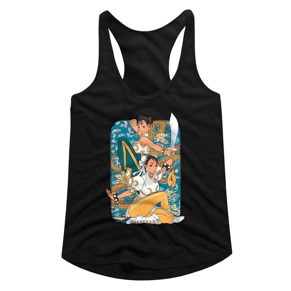 Street Fighter Dual Chun Li Womens Racerback Tank - HYPER iCONiC