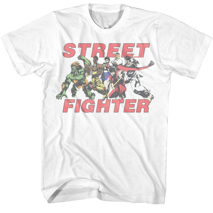 Street Fighter - Fight Group Vintage Boyfriend Tee - HYPER iCONiC.