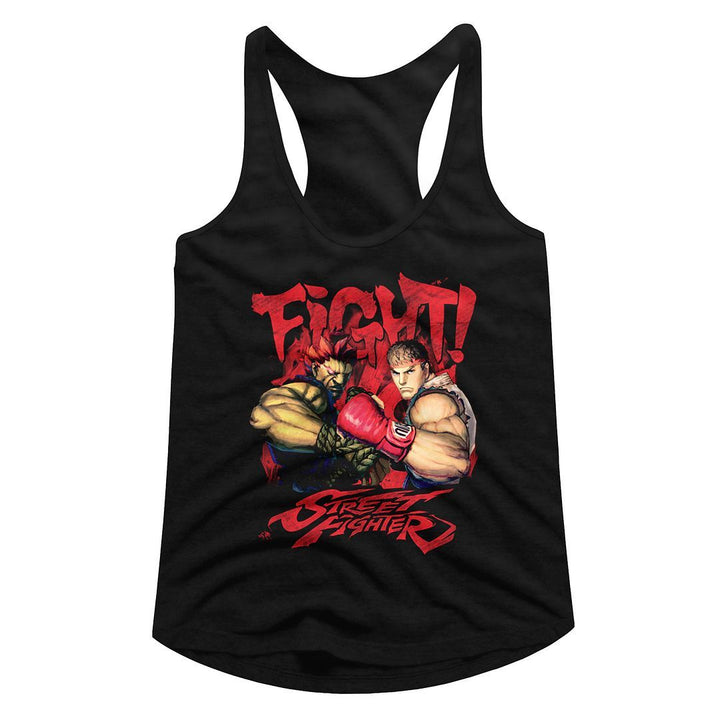 Street Fighter Fight! Womens Racerback Tank - HYPER iCONiC