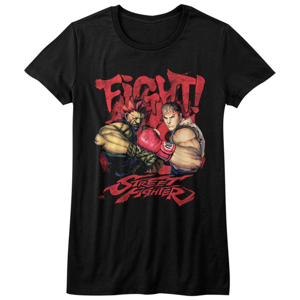 Street Fighter Fight! Womens T-Shirt - HYPER iCONiC