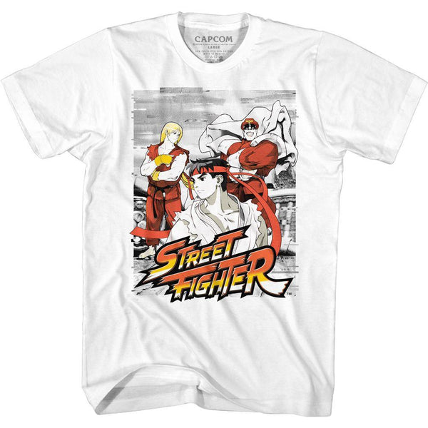 Street Fighter Grainy Background T-Shirt - HYPER iCONiC