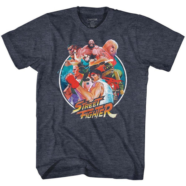 Street Fighter Group Circle T-Shirt - HYPER iCONiC