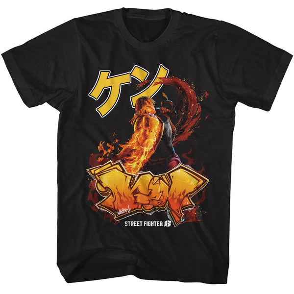 Street Fighter - Ken Graffiti T-Shirt - HYPER iCONiC.
