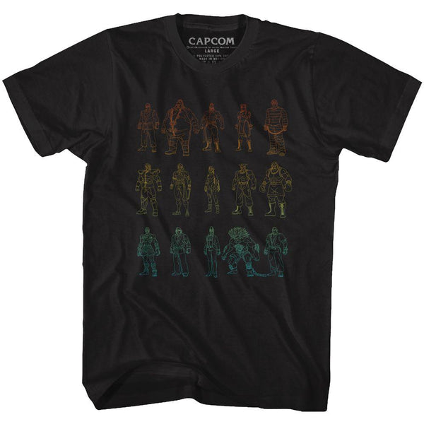 Street Fighter Outlines T-Shirt - HYPER iCONiC