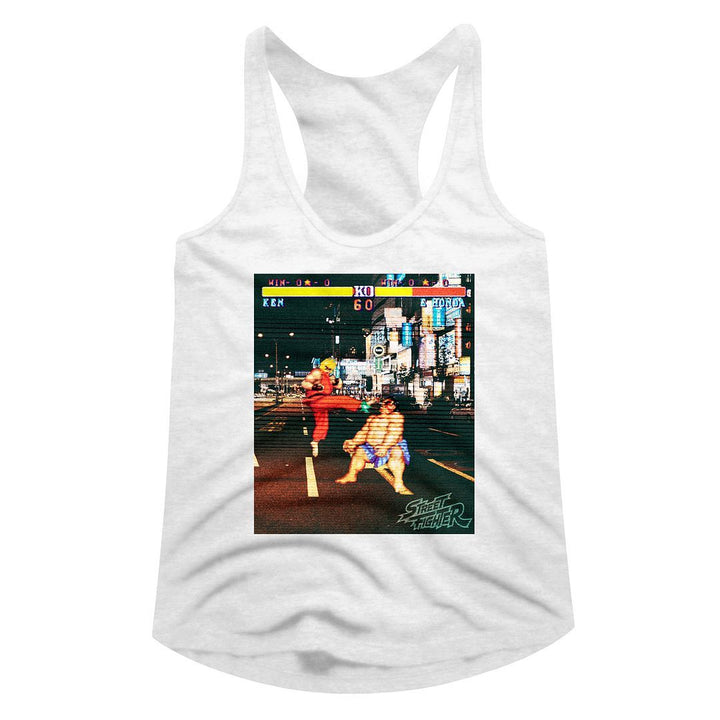 Street Fighter Real Street Fighter Womens Racerback Tank - HYPER iCONiC