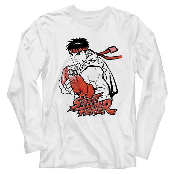 Street Fighter Ryu Red Long Sleeve T-Shirt - HYPER iCONiC