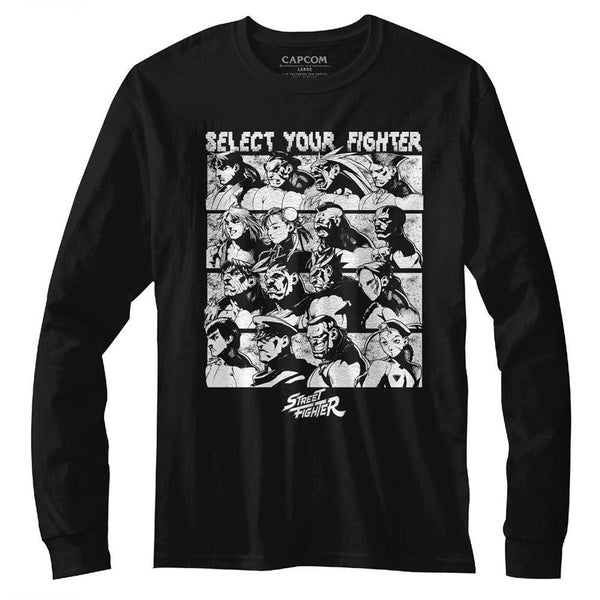 Street Fighter Select Screen Long Sleeve T-Shirt - HYPER iCONiC