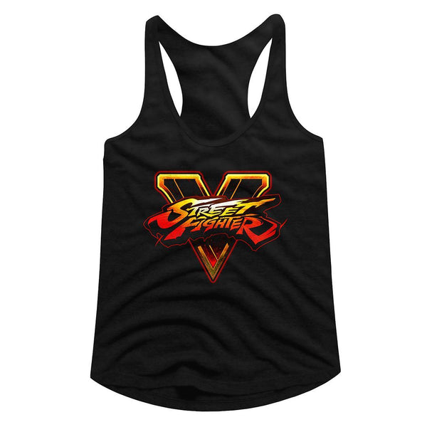 Street Fighter Sfv Logo Womens Racerback Tank - HYPER iCONiC