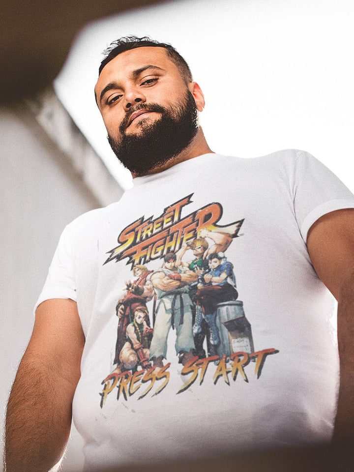 Street Fighter - Street Fighter-press Start T-shirt - HYPER iCONiC.