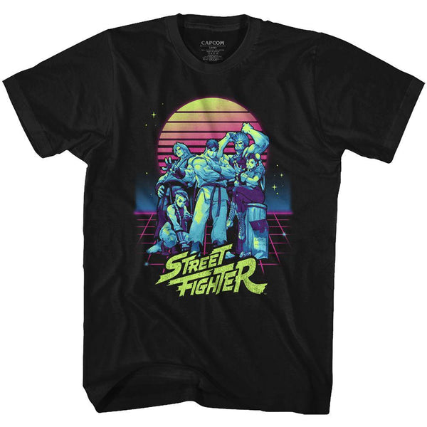 Street Fighter Synthwave Fighter T-Shirt - HYPER iCONiC