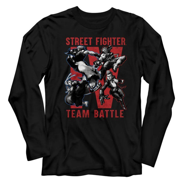 Street Fighter Team Battle Long Sleeve Boyfriend Tee - HYPER iCONiC