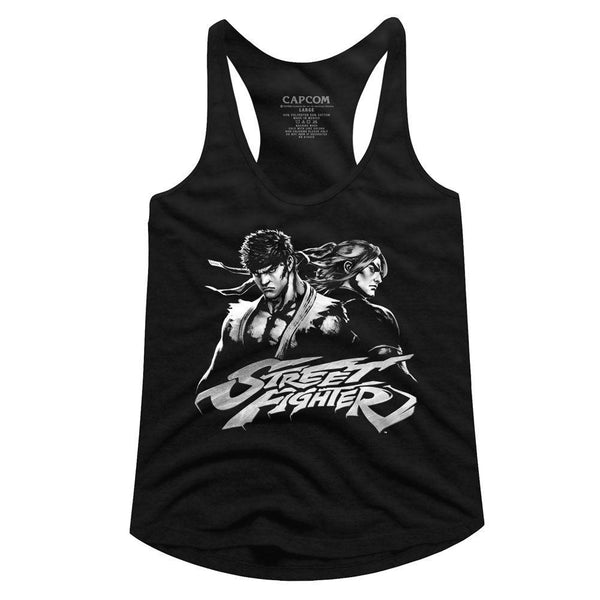 Street Fighter Two Dudes Womens Racerback Tank - HYPER iCONiC