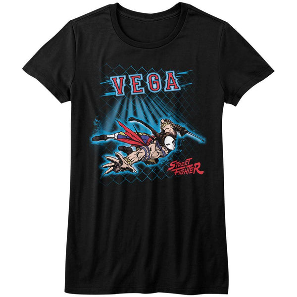 Street Fighter Vega Fence Womens T-Shirt - HYPER iCONiC