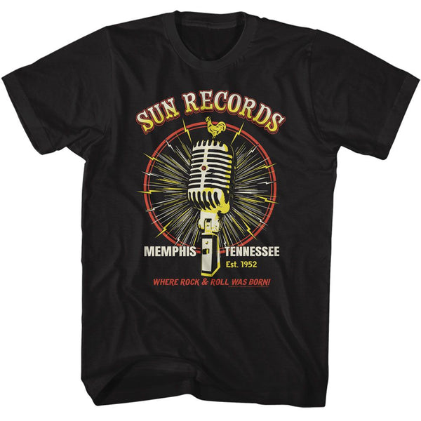 Sun Records - Microphone Burst T-Shirt - HYPER iCONiC.