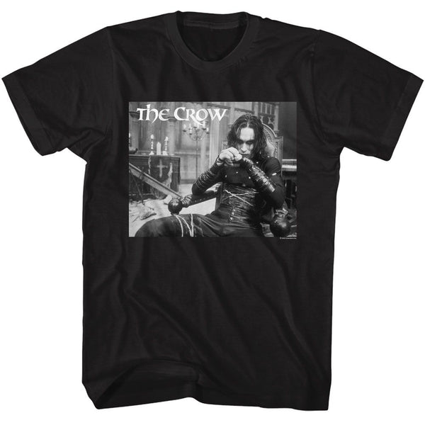 The Crow - Draven In Chair T-Shirt - HYPER iCONiC.